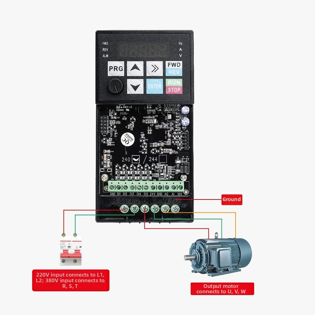 1pc VFD Frequency Converter 220V 1-Phase Input 3-phase Output 1.5kW Speed Controller For CNC Machine Tools Accessories