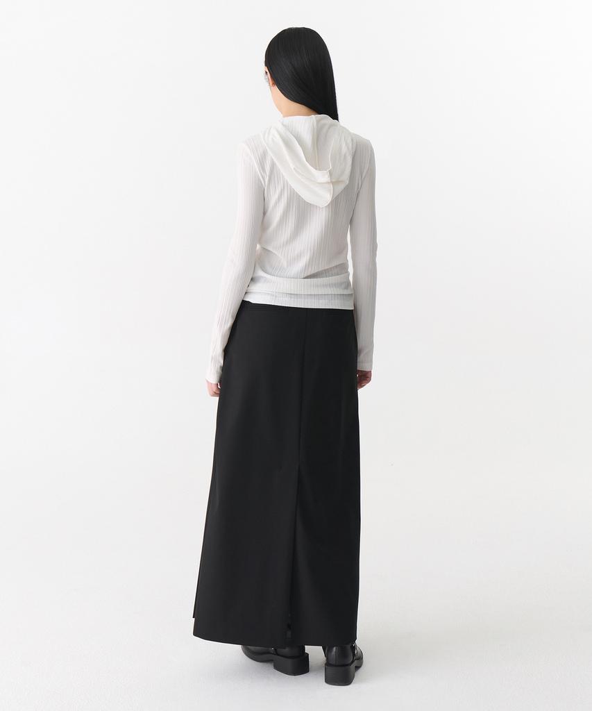 Musinsa Standard Woman Women'S Low-Waist Half-Pleated Maxi Skirt [Black]