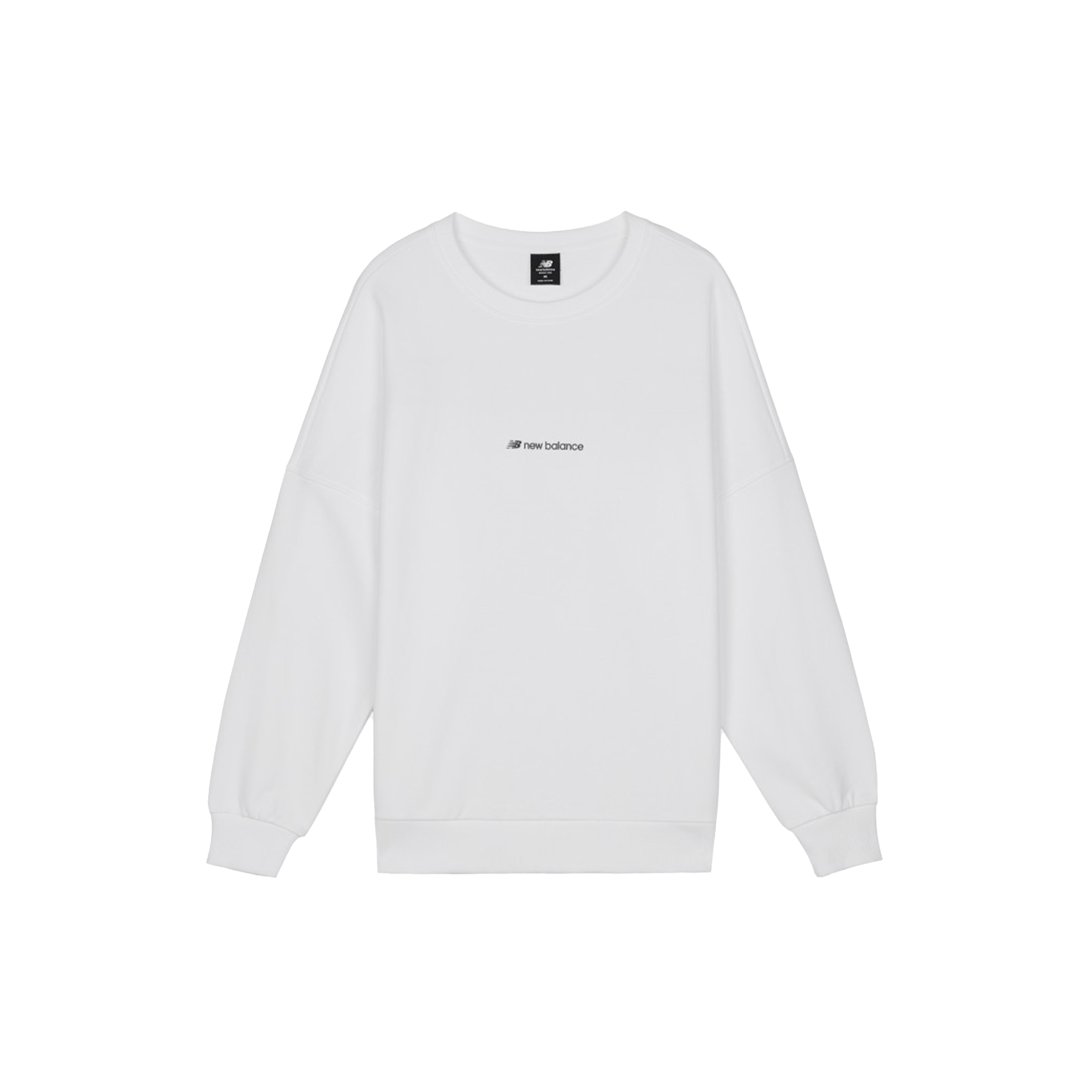 

Мужская толстовка с круглым вырезом New Balance, белая AMT03332-MUN