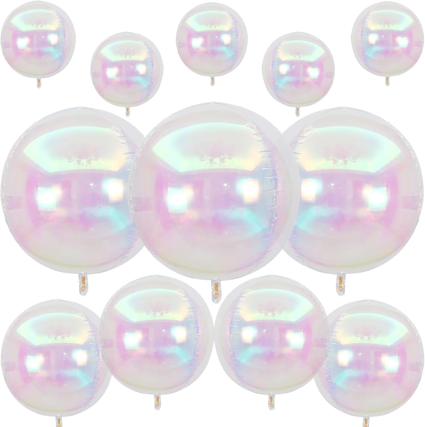 12 шт. Радужные круглые фольгированные шары 4D Прозрачный шар-пузырь для Дня Рождения Свадьбы Радуга Подводный Мир Русалочка Декор Вечеринки Other
