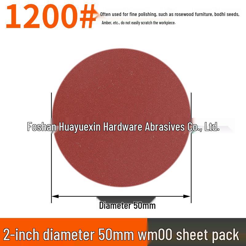 50mm Flocked Sandpaper Set, 303 Pieces (40-7000 Grit) for Metal & Wood Polishing