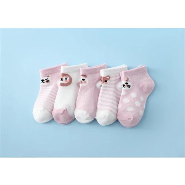 Lawadka 5Pairs/Lot Summer Thin Newborn Baby Socks Cotton Infant Boys Girls Floor Sock Casual Cartoon Toddler Clothes Accesories