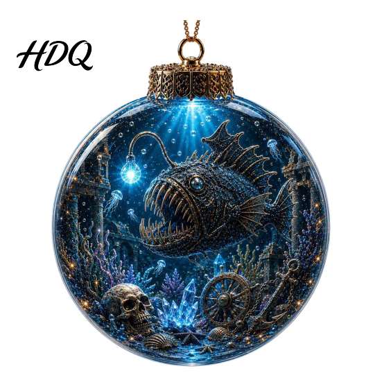 Festliche Unterwasserwelt Ornamente Ozean Weihnachtsbaumkugel Ornament Klares Acryl Meeresleben Leuchtende Miniatur-Kreaturen Dekorationen Hängende Dekoration