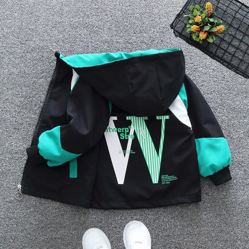 Cartoon Kapuzenoberteile Jungen und Mädchen Herbstjacke Frühling und Herbst Abschnitt der Kinder Herbst Dünne Jacke Kleines Baby