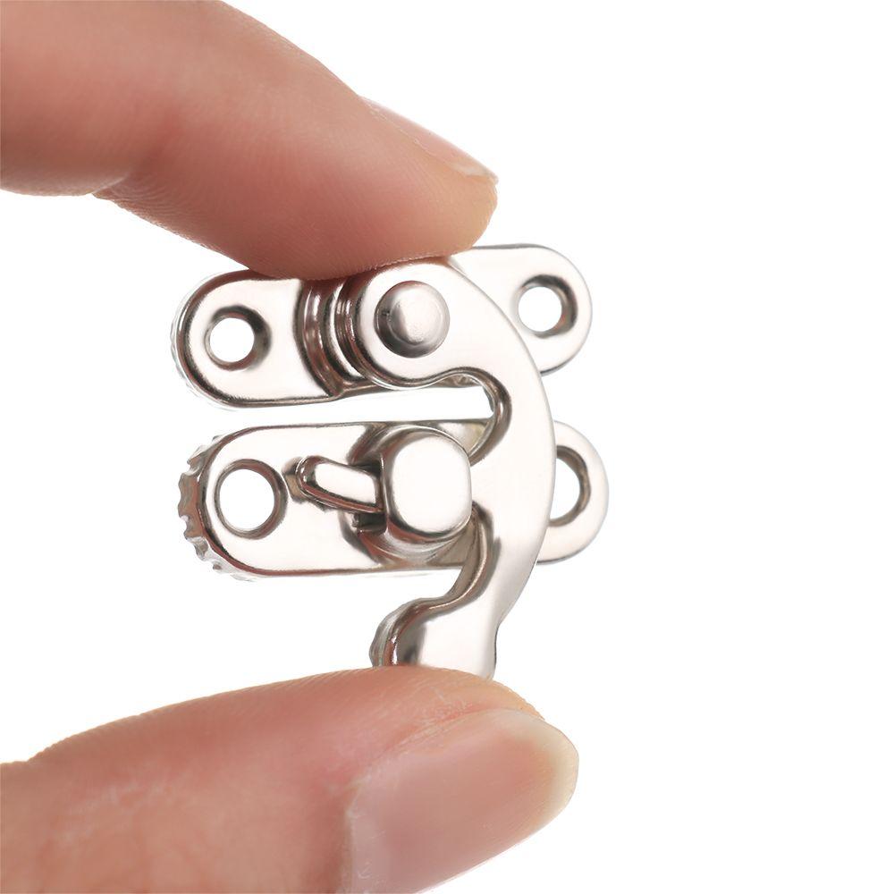 10Pcs Hasps With Screws Mini Clasps Lock Padlock Decorative Metal Latch For Wooden Box Leather Bag Jewelry Boxes Furniture