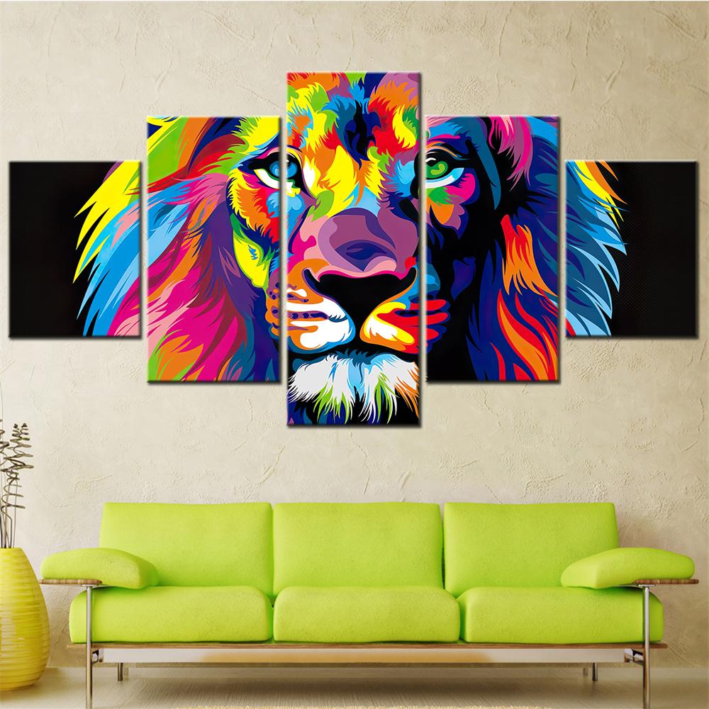 

Abstract Lion Canvas Wall Art Pictures Modular Posters Aesthetic Home Decoration Accessories Modern Paintings Living Room Decor 20X35 20X45 20X55cm