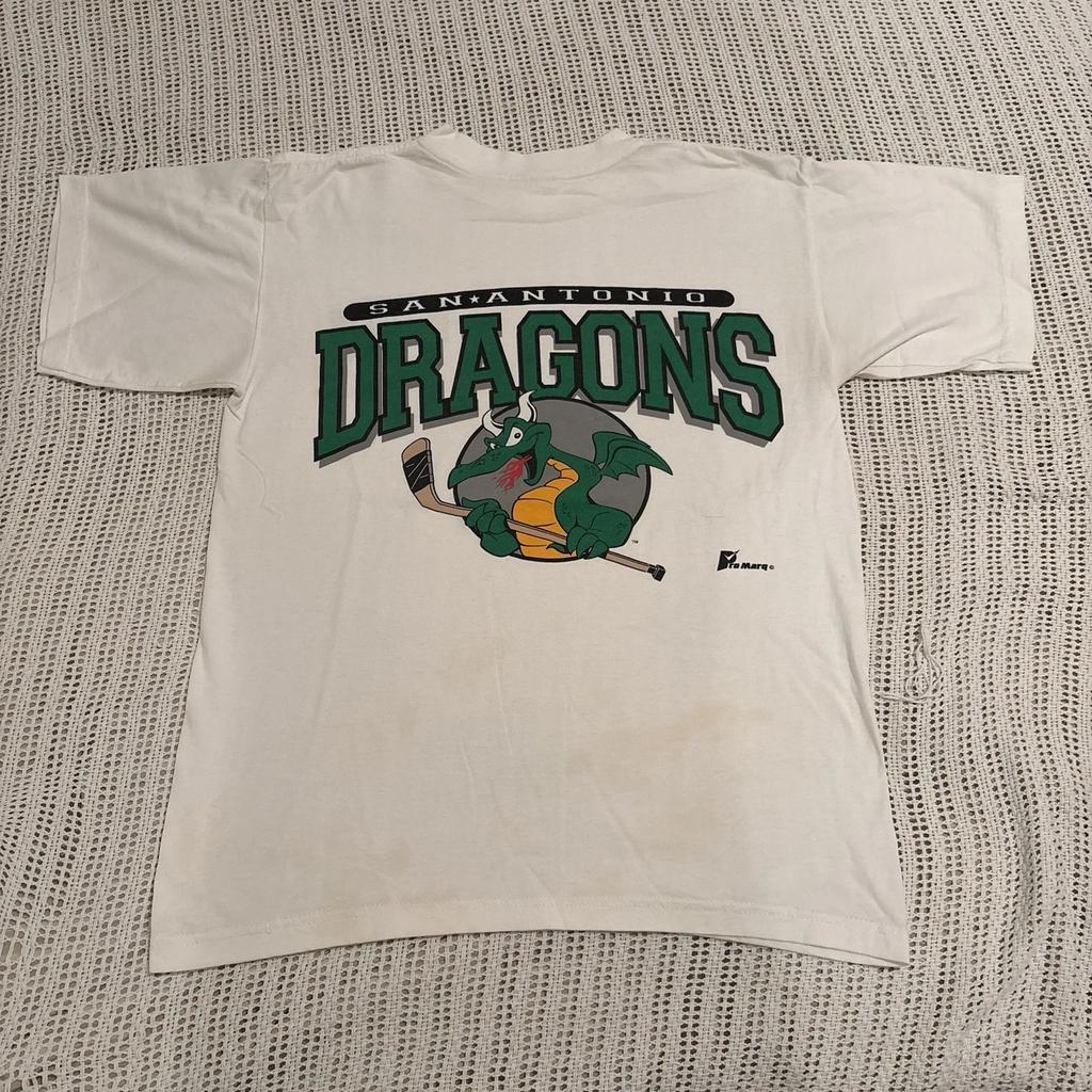 Vintage Hockey T Shirt San Antonio Green Dragons NHL Minor League Mens M 90s Y2k