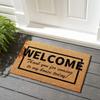 Minimalist Style Door Mat with Letter Pattern, Non-slip Floor Mat, Soft Cushioned Foot Mat, Living Room Decorative Mat