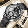 POEDAGAR National Top Swiss Brand New Sports Style Three-Dial Six-Hand Multifunctional Men's Watch