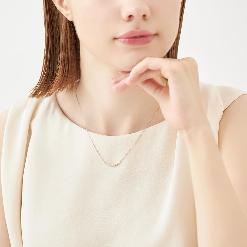 Silver Necklace 112434121915 4℃ (Yondoshi) [May Birthstone]