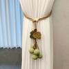 Yousheng 2Pcs Curtain Tie Pumpkin Decor No-Drill Installation Decorative Curtain Holders Living Room Bedroom Balcony Curtain Tiebacks