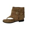 French Soft Leather Herringbone Toe Sandals Women's 2025 Summer New Flat-bottomed Cool Boots Loose Sleeve Warehouse Tube Short Boots Women