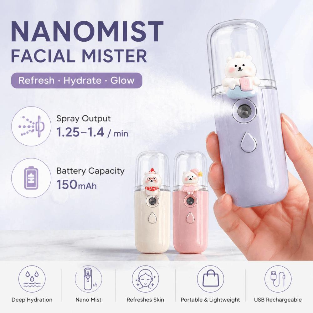 USB Rechargeable Handheld Humidifier Skin Care Oil Diffuser Moisturizing Mist Sprayer  Facial Use