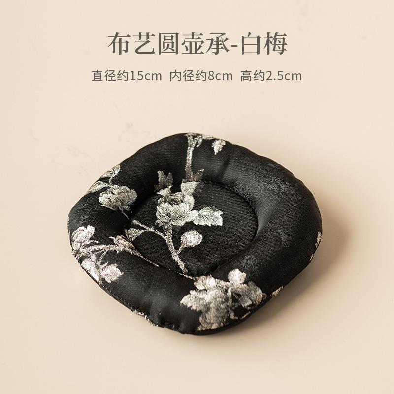 Untersetzer aus Stoff im chinesischen Stil Retro Tassenuntersetzer für Kaffeetassen Untertasse Hitzebeständige Platzsets Teetassenbasis Chinesisches Teeset Geschenke