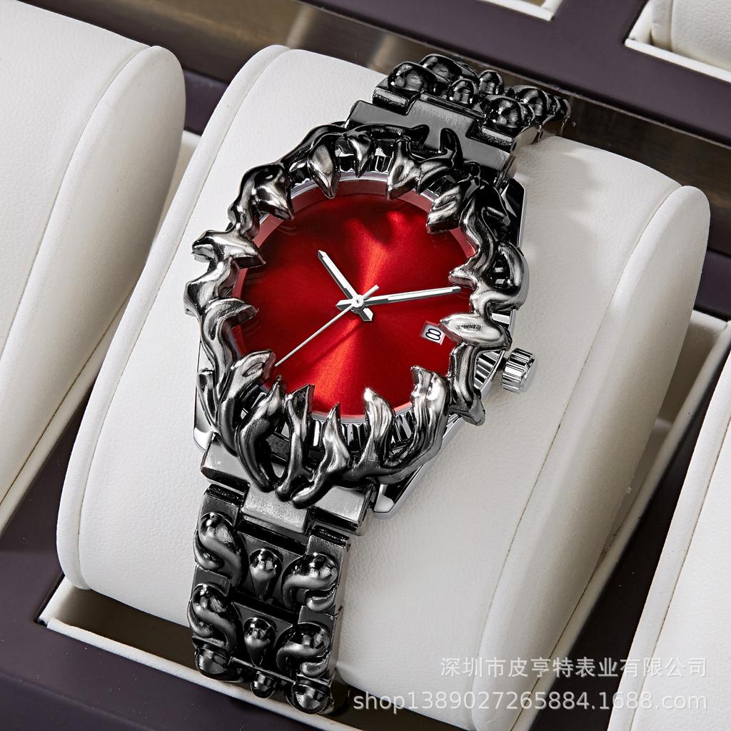 Alabaster Y2K Claw Watch for Men Hip Hop Millennium Retro Style Wristwatch