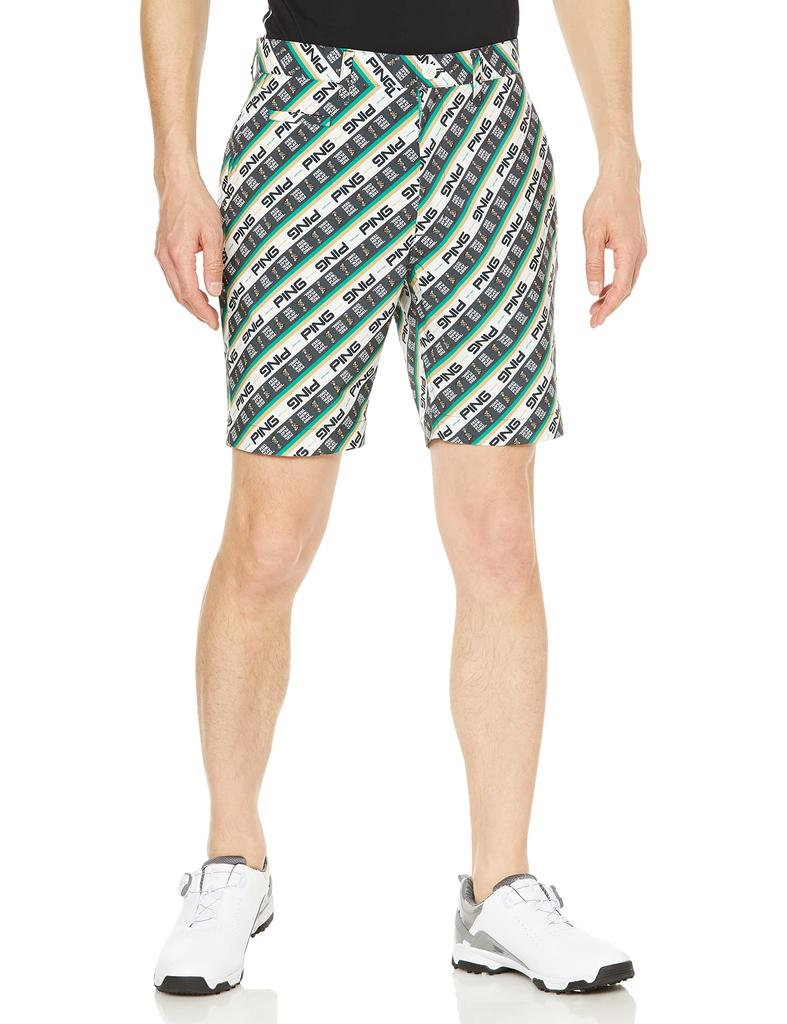 [Pin Apparel] Men's Shorts (Bias Pattern, All-Directional Stretch)  Golf  621-3132201 111Turquoise LL