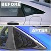 JSCARLIFE Rear Side Window Louvers Compatible with 2022-2025 11th Gen H-onda Civic, Racing Style Triangular Window Glass Blinds, Air Vent Scoop
