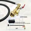 A84X-Propane Tank Adapter For 1 Lb. Tanks,Upgraded Propane Refill Adapter Hose, 4 FT/48 Inch Propane Extension Refill Hose