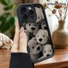 Phone Case: 2D Flat, Suitable for iPhone 18 17 16 15 14 13 12 Pro, Teddy Bear Stack, Perfect Christmas and Halloween Holiday Gift