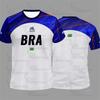 Brazil VNL Volleyball Jersey 3d Contrasting Sportswear T-Shirt Loose Quick Drying Short Sleeved Summer Men'S Outdoor Fitness Top