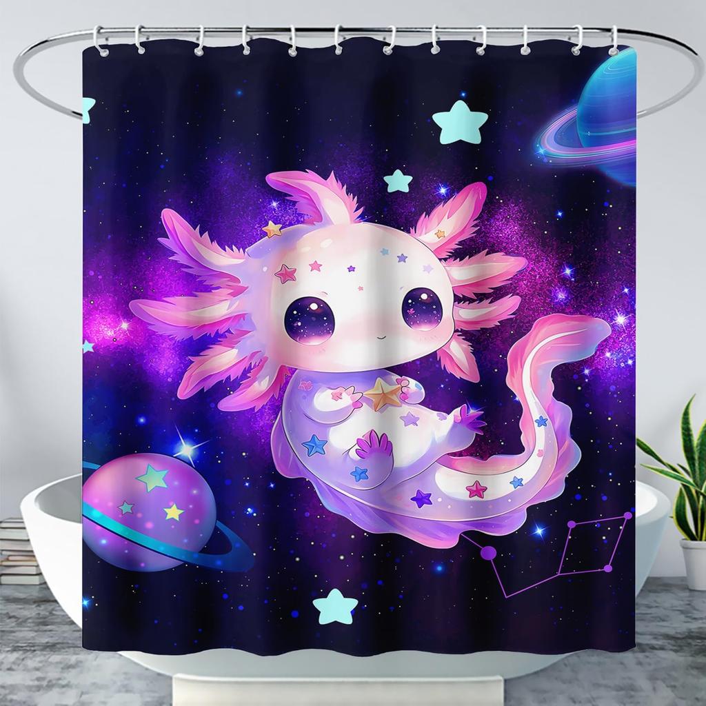 Cute Cat Cartoon Pet Cat Kitten Bathroom Curtain,Cat Paw Print Cat Lover Bath Curtain Polyester Waterproof Bathroom Curtain Wi