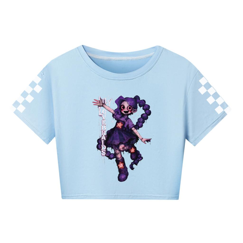 5583 Kids Girls Lily Lovebraids Print Short Style T-Shirt