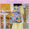 Stylish Floral Pattern Nylon Backpack For Girls With Waterproof And Breathable Features