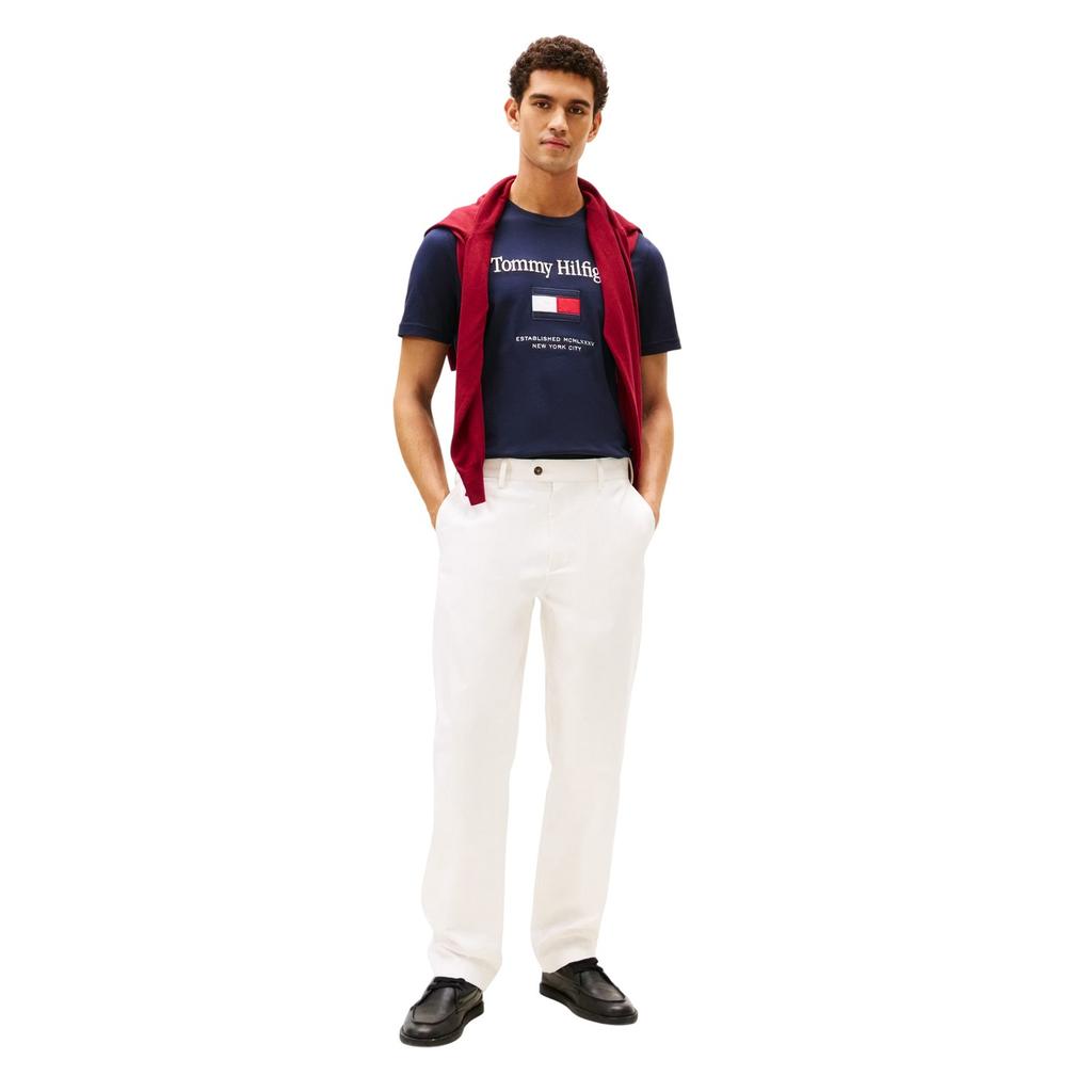 Tommy Hilfiger Mens Flag Embroidered T-Shirt