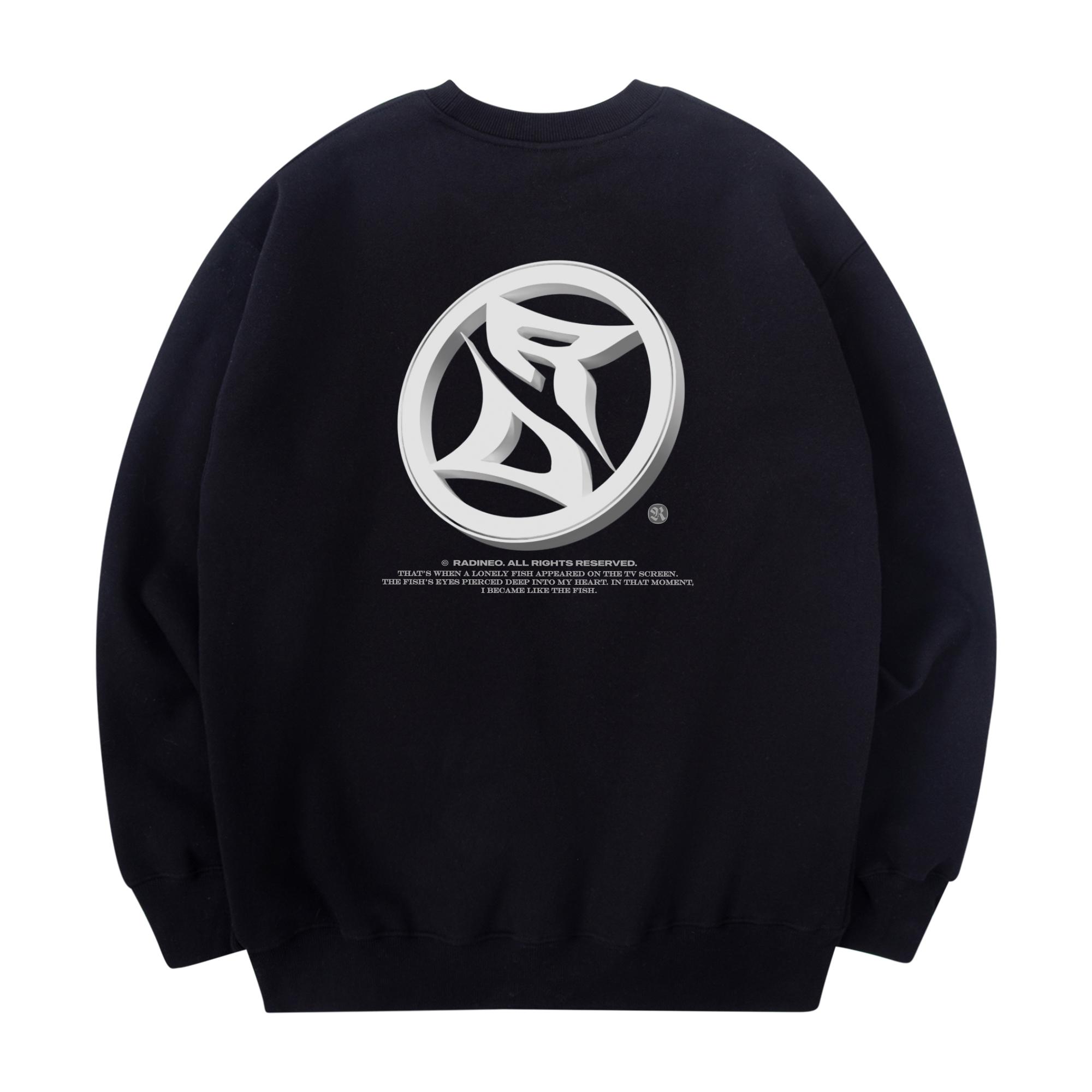 Черная толстовка Radineo с круглым логотипом Black (Black)/M