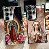 Virgen Mary Virgin De Guadalupe Plating Phone Case For Samsung Galaxy S24 S25 FE S26 Edge S23 Ultra S22 S21 Plus S20 Anti-Fall A