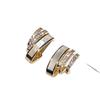 Yanbai Elegant Zirconia Multi-layer Ear Cuff with Geometric Arc Enamel Design Earrings
