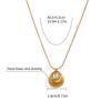 Contemporary Hollow Teardrop Necklace Stainless Steel Small Bag Neckchain Everyday Wear Jewelry Women's Accessories