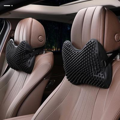 3-teiliges Set aus Autokissen, Autokissen, Silikon-Autokissen, druckreduzierende und bequeme Nackenschutz-Kopfstützen