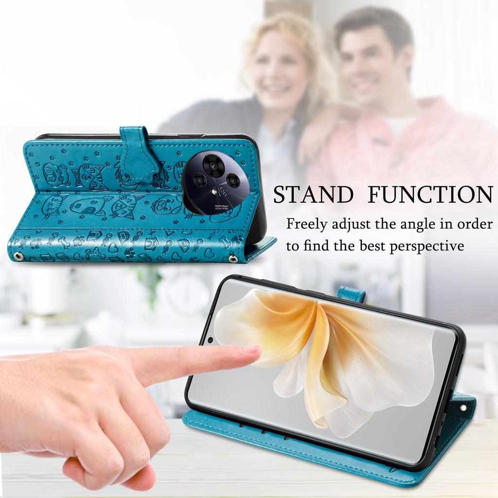 For TCL 50 Pro Nxtpaper 5G Case Leather Wallet Flip Phone Cover Cute Cat Dog Pattern