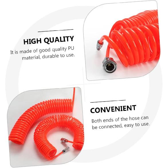 Durable Air Hose with Connector Flexible Airline for Air Compressors and Pneumatic Tools Compact Storage Design for Convenient Use