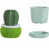 Nano Steel Wire Cactus Cleaning Brush: Kitchen, Pot, Dish, Basin Scrubbing Tool with Handle