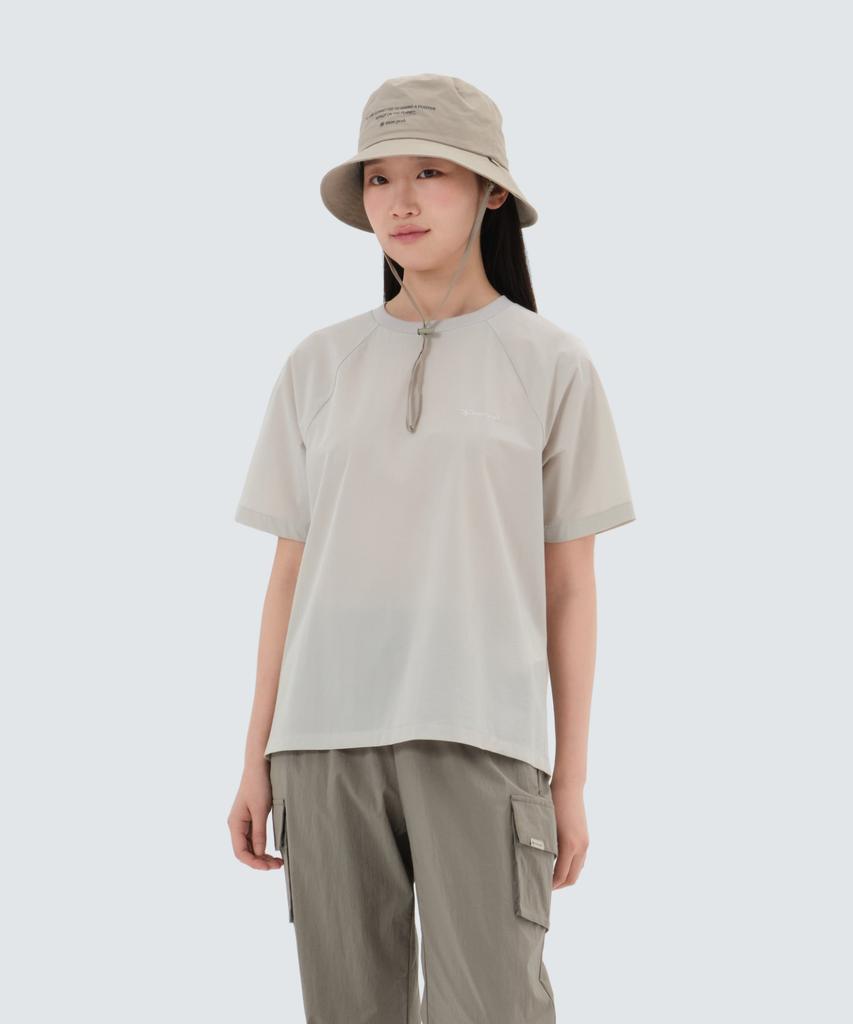 SNOWPEAK APPAREL Airdots Women'S Basic Short Sleeve T-Shirt (S25Mwtts35) Light Beige