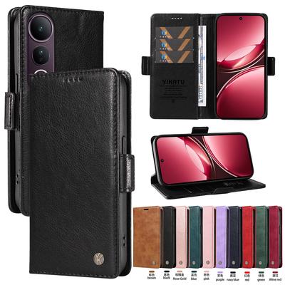 Magnetische Leder-Brieftaschenhülle für Vivo Y400 V60 V50 V40 SE V30 V30E V29 V29E V27 Lite Pro 4G 5G Luxus-Premium-Hülle Handyhülle
