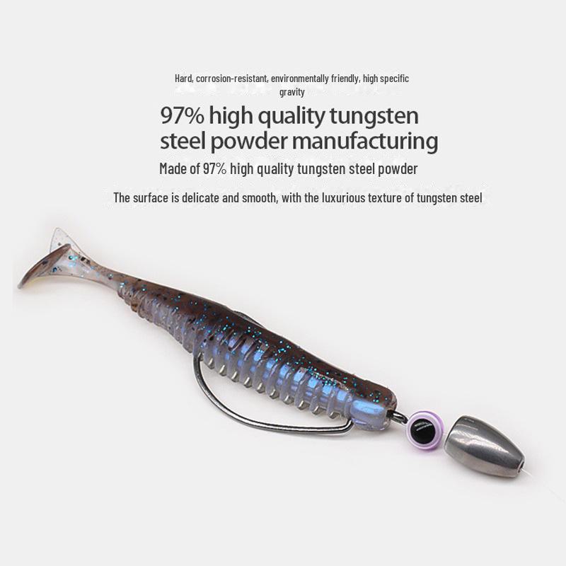 LUREPEAK Tungsten Bullet Sinking Fishing Weight - Anti-Line-Hurt, Long-Distance Casting, Anti-Hang Design