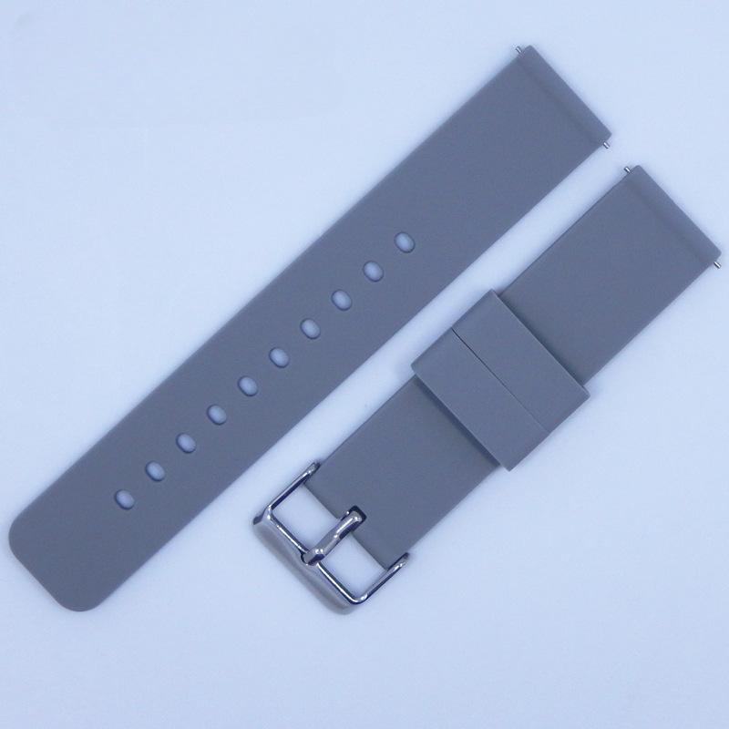 

Многоцветный водонепроницаемый силиконовый ремешок для смарт-часов с быстросъемными шпильками размеров 16/18/20/22/24 мм 19mm серый
