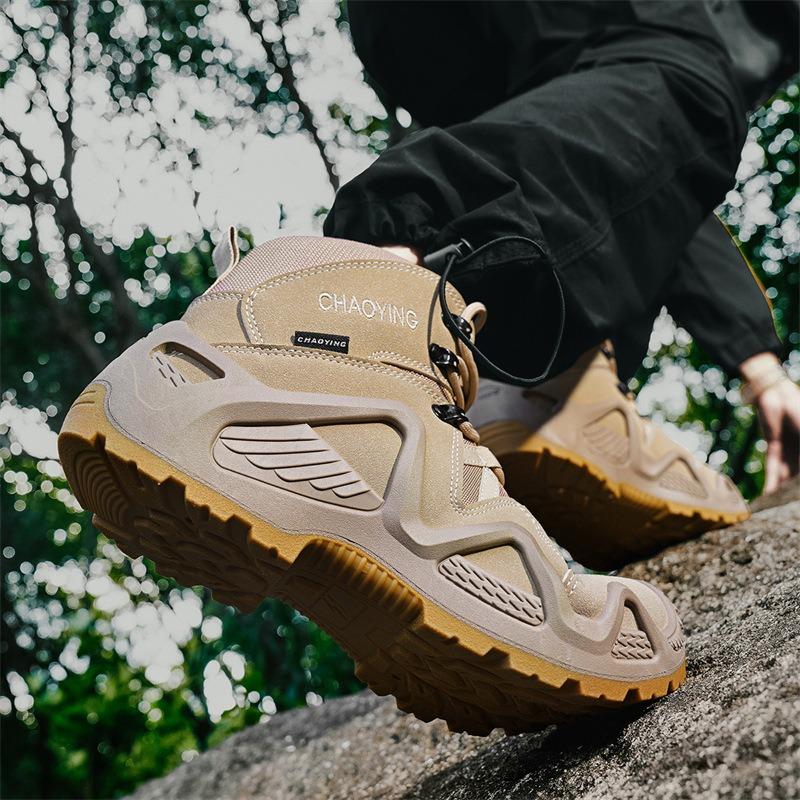 High-top Tactical Shoes Wear-resistant Desert Boots Outdoor Combat Boots Casual Training Boots Breathable Sports Shoes