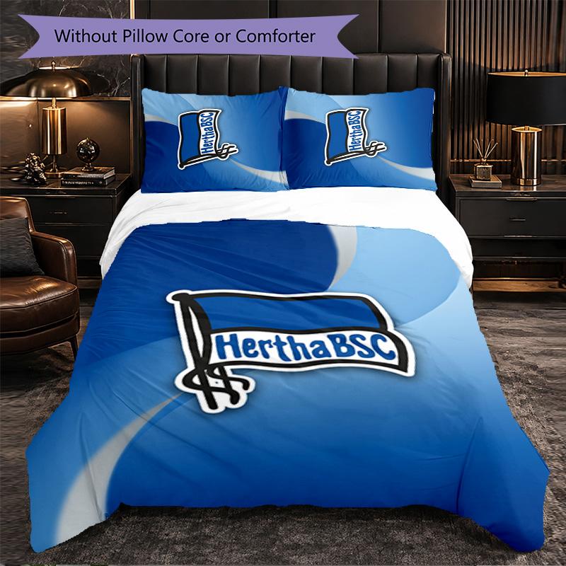 Hertha BSC FC Biancheria da Letto a Tema Set 3 Pezzi Copripiumino Biancheria da Letto Decorativa Per Stanza Adolescenti Decorazione Casa