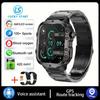 2024 Outdoor Military 3ATM Waterproof Smart Watch Men 420mAh Battery Heart Rate Sports Fitness Watches Bluetooth Call Smartwatch