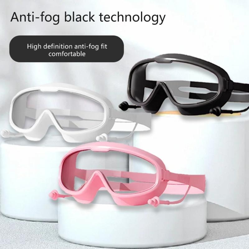 Adjustable Swim Training Glasses Professional Swimming Goggles Comfortable Large Frame Swim Glasses for Children Adults