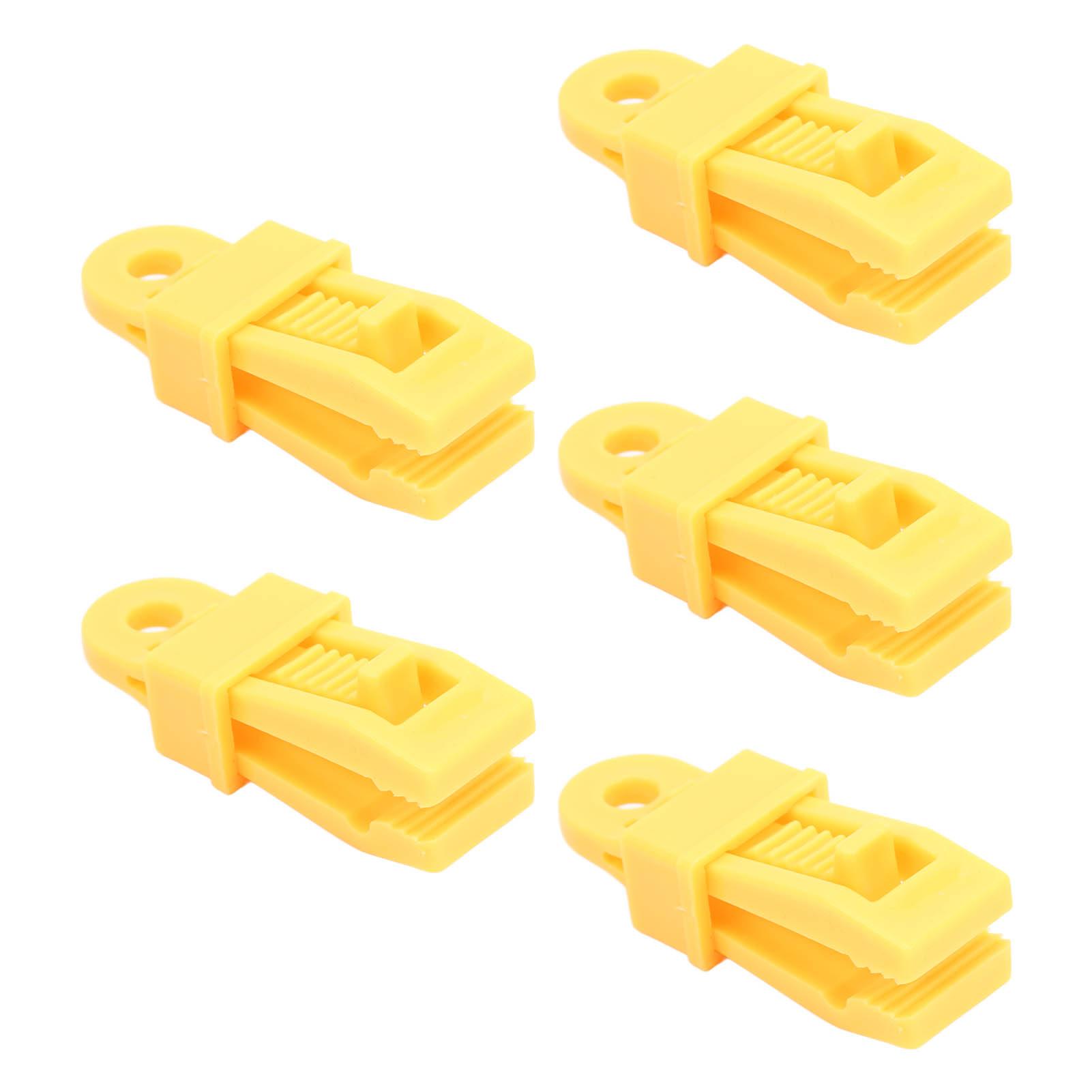 5pcs Tarp Clips Waterproof Tear Resistant Strong Lock Grip Tent Clips for Outdoor Camping