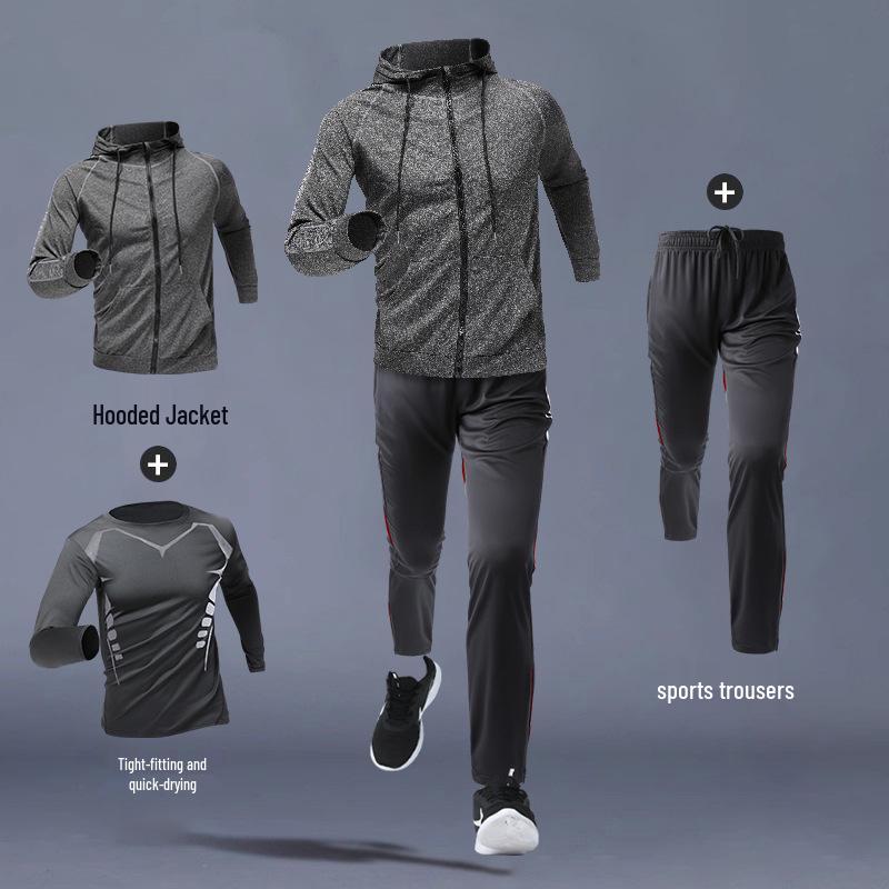 

Men s High-Elasticity Quick-Dry Sports Set: Tight-Fit Fitness, Basketball, Football & Running Base Layer. 3XL (Height 180-185CM, Weight 155-180kg)