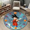 Round Floor Mat Kid Goku Dragon Ball Orange Gi Tail Anime Game Room Decor