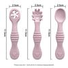 New Mother-kids 3PCS Baby Silicone Spoons Baby Utensils Training Cutlery Set Baby Feeding Meal Spoon Children's Tableware