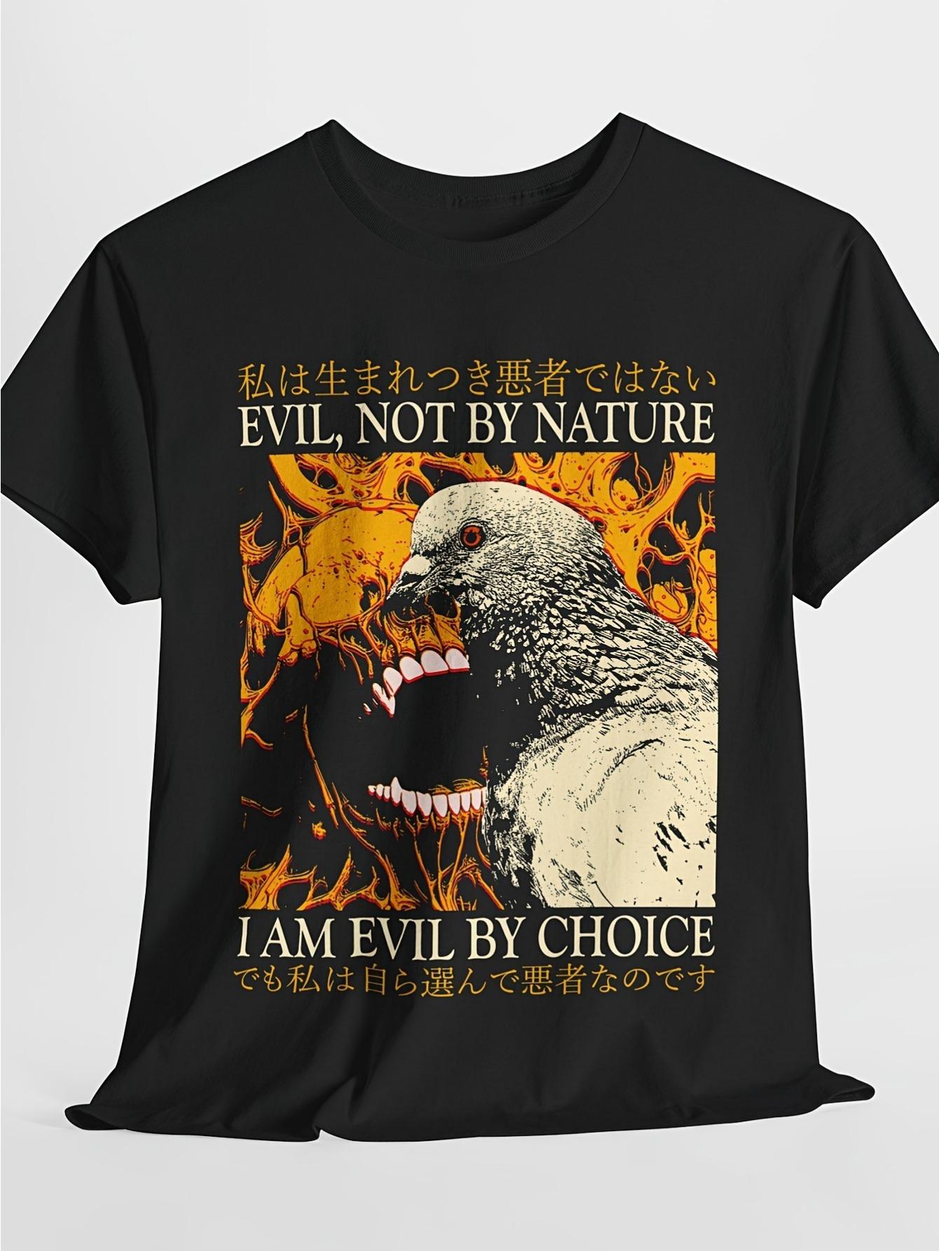 T-Shirt y2k Evil Choice Japanese Pigeon Black/Red 3XL