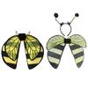 Butterfly Wing Insect Wing Bees Costume Set with Headband Set Bees Headband Bees Wing Bees Costume Accessories